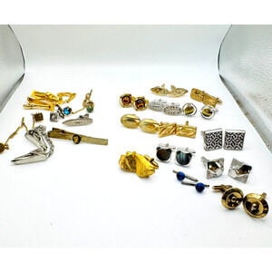 Rare Vintage Collection 13 Pair Cufflinks & 9 Tie Clips - Great Condition